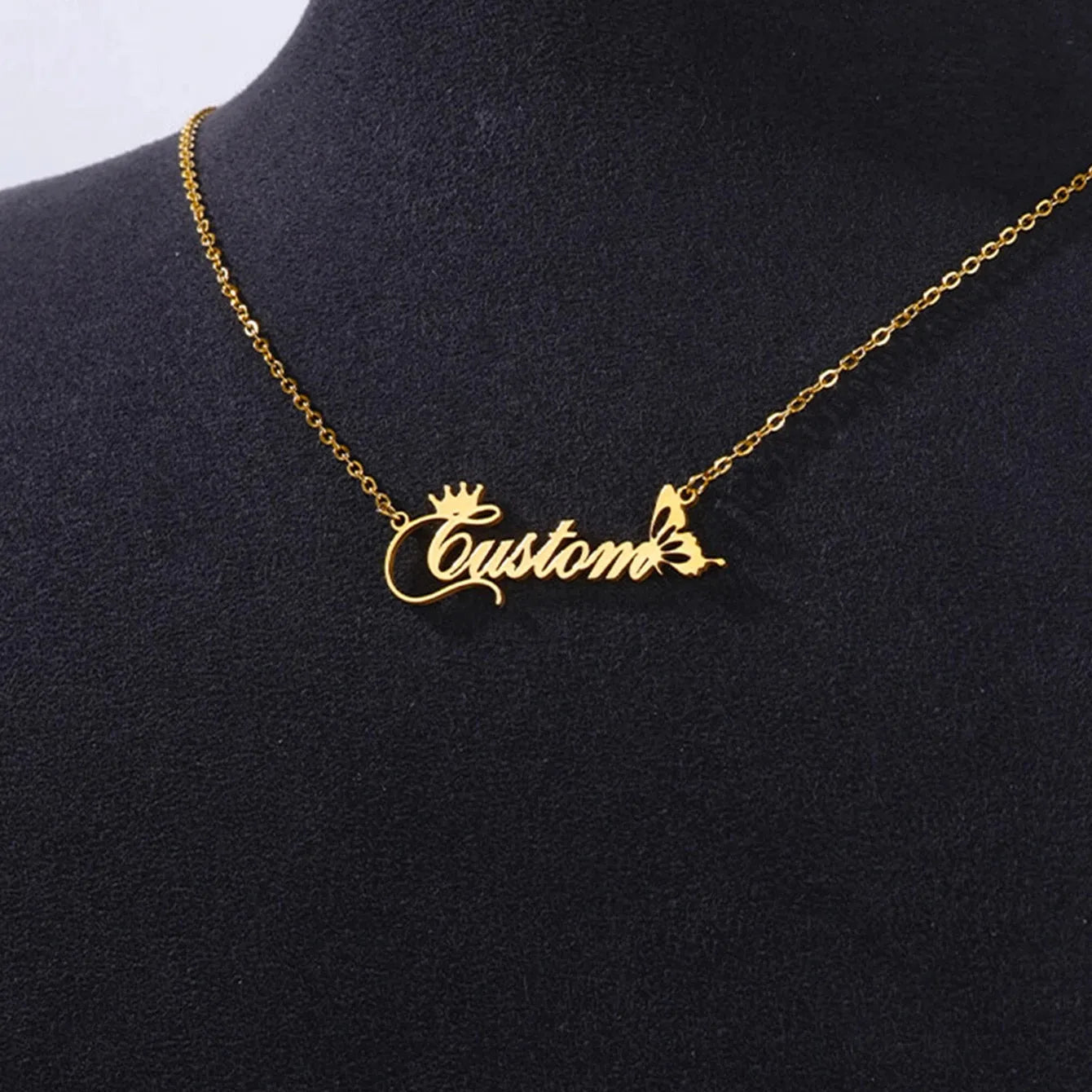 Custom Name Necklaces For Women Stainless Steel Customized Pendant Necklace Personalized Neck Jewelry Girlfriend Birthday Gift