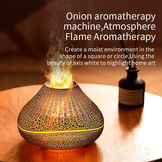 Volcanic Lava Crack Aromatherapy Diffuser with Humidifier Night Light Essential Oil Functionality for Home Office and Car