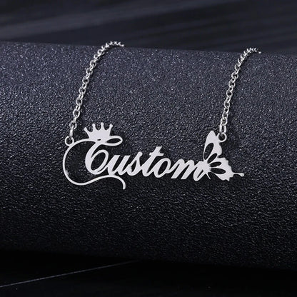 Custom Name Necklaces For Women Stainless Steel Customized Pendant Necklace Personalized Neck Jewelry Girlfriend Birthday Gift
